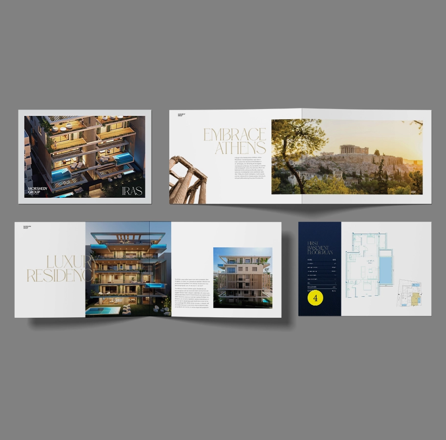 Seaside real estate brochure design for luxury homes